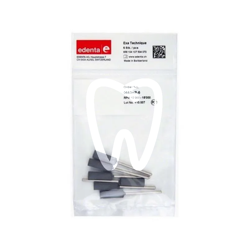 Exa technique 663 cône hp-gris x6pcs matériel de polissage edenta
