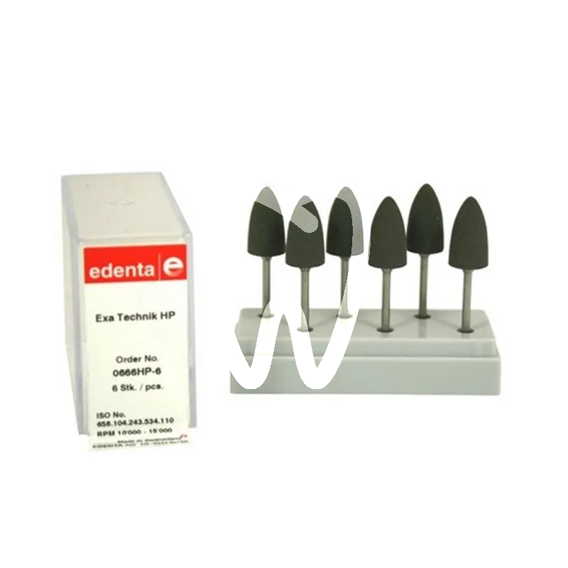 Exa technique 666 cône hp-gris x6pcs matériel de polissage edenta
