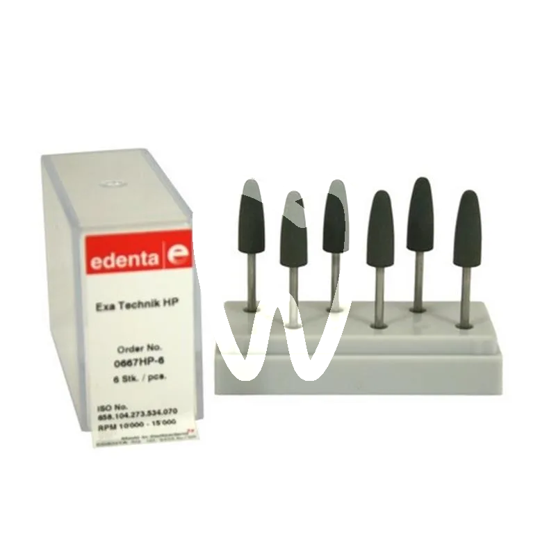 Exa technique 667 cône hp-gris x6pcs matériel de polissage edenta
