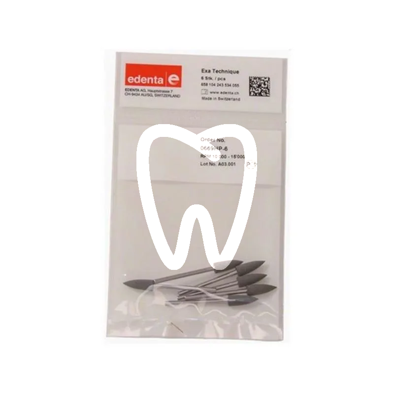 Exa technique 669 cône hp-gris x6pcs matériel de polissage edenta