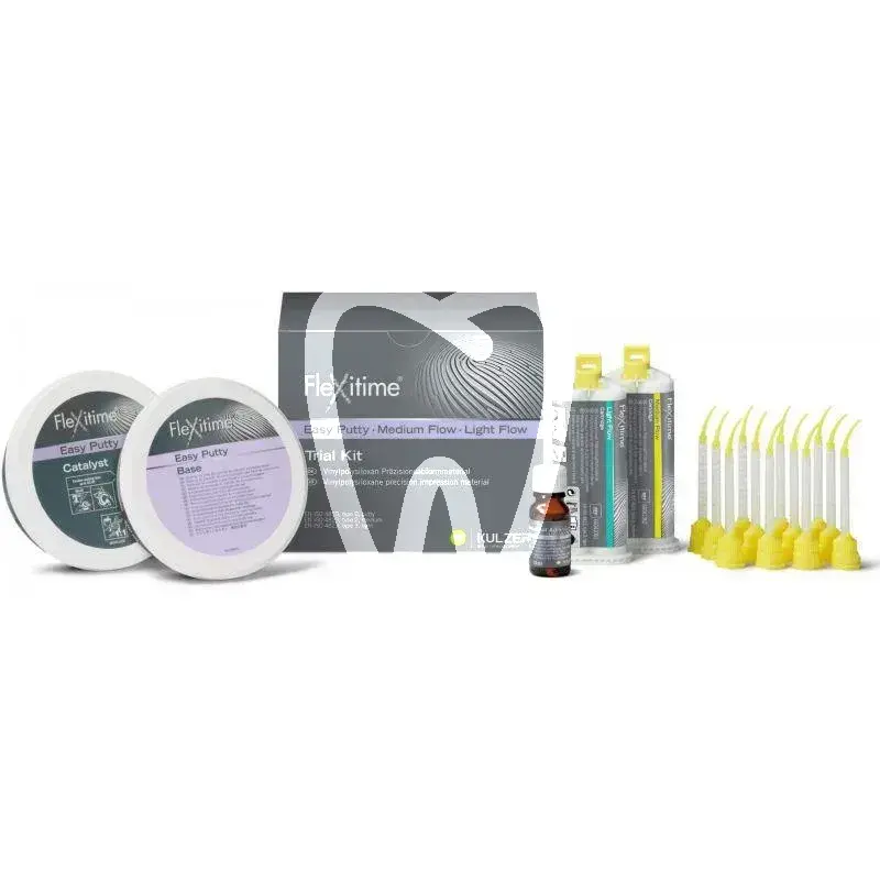 Flexitime easy putty trial kit + flow matériaux d'empreinte kulzer