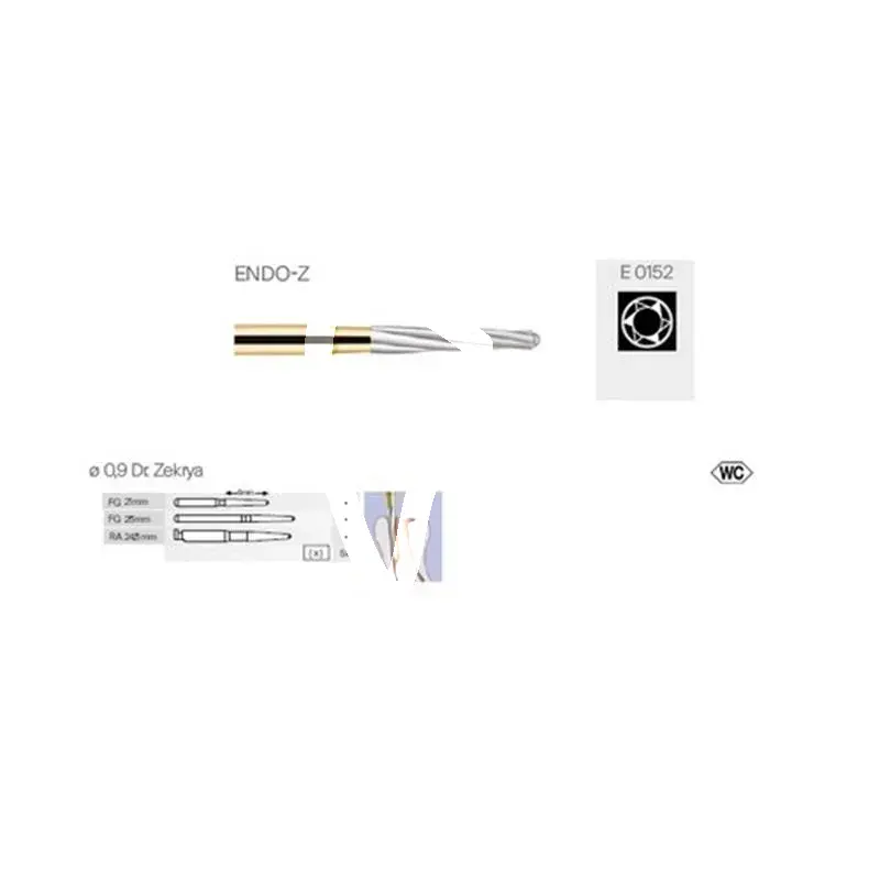 Fraise carb. endo-zekrya 152 fg 25mm, 5pcs endodontie dentsply sirona