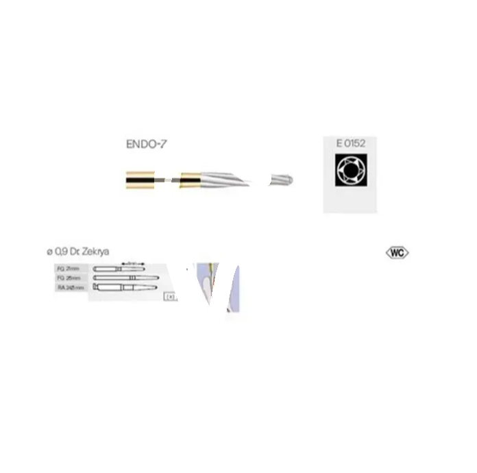 Fraise carbure endo-zekrya, 5pcs endodontie dentsply sirona
