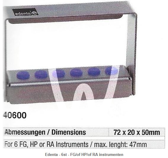 Fraisesblok 6 cm. haut (6) fg/ra/hp fraises edenta