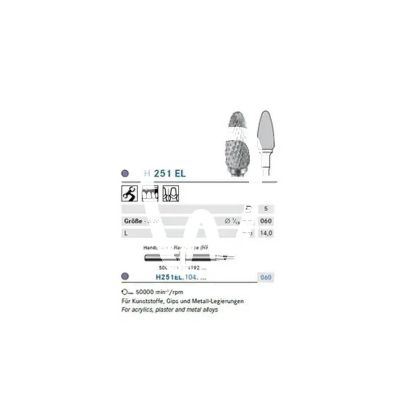 Frees h251el/060 hp x5st. - 500104274192060 fraises komet