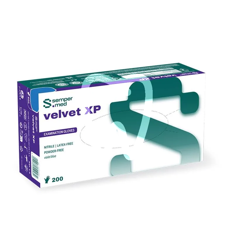 Sempermed velvet xp nitrile pf violet xs, 200st einwegartikel hartmann