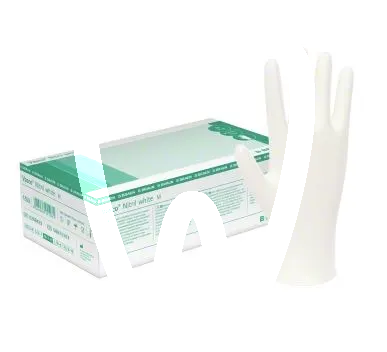 Gants vasco nitrile blanc s, 100pcs usage unique b.braun medical