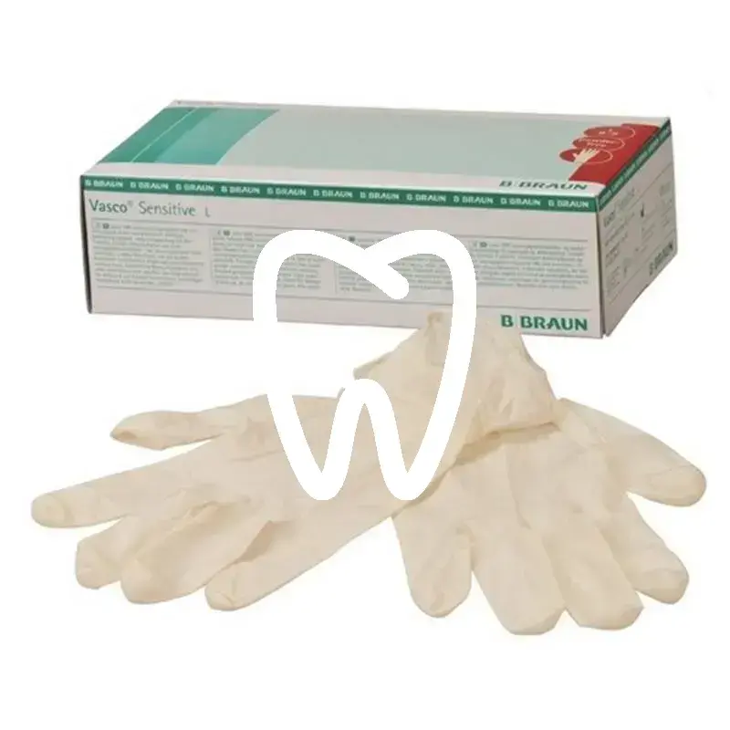 Gants vasco sensitive latex non-poudrés l, 100pcs usage unique b.braun medical