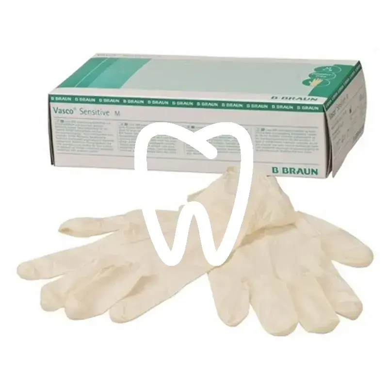 Gants vasco sensitive latex non-poudrés m, 100pcs usage unique b.braun medical