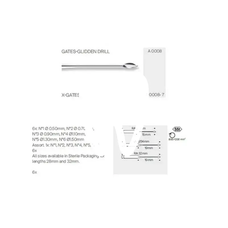 Gates bohrer 8 gr.4  34mm wkst 6st endo dentsply sirona