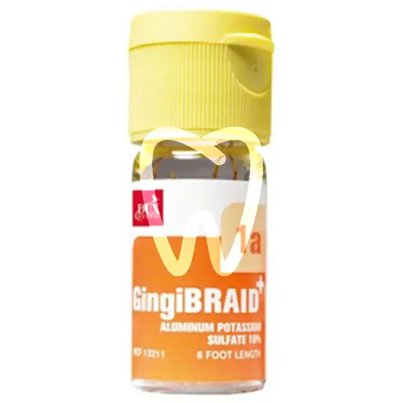 Gingibraid+ cordon de rétraction gingivale tressé, 6 pcs matériaux d'empreinte dux-dental