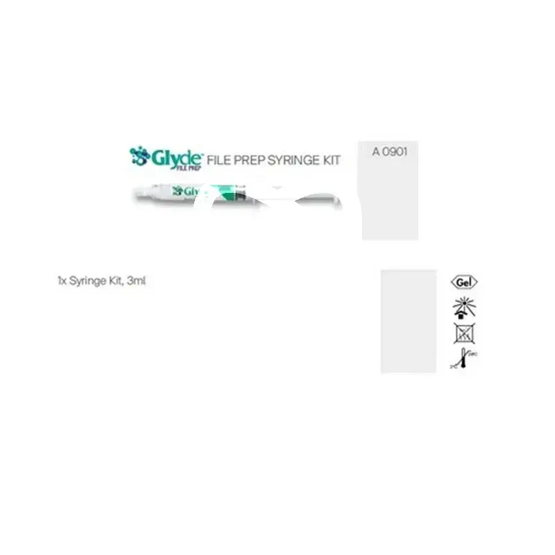 Glyde file prep – gel chélatant et lubrifiant pour préparation canalaire, 3 x 3 ml instruments dentsply sirona