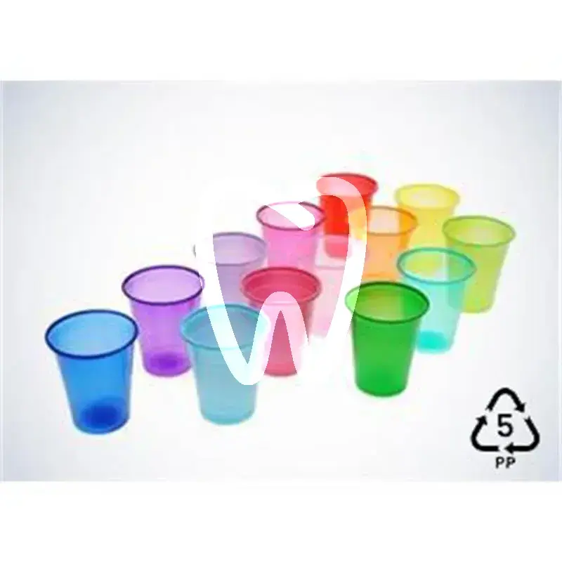 Gobelets plastique pp 180ml rouge, 3000pcs usage unique ampri gmbh