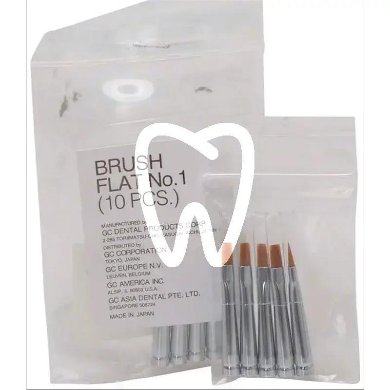Gradia pinceaux plats n°1, 10pcs 10000241 matériel de polissage gc