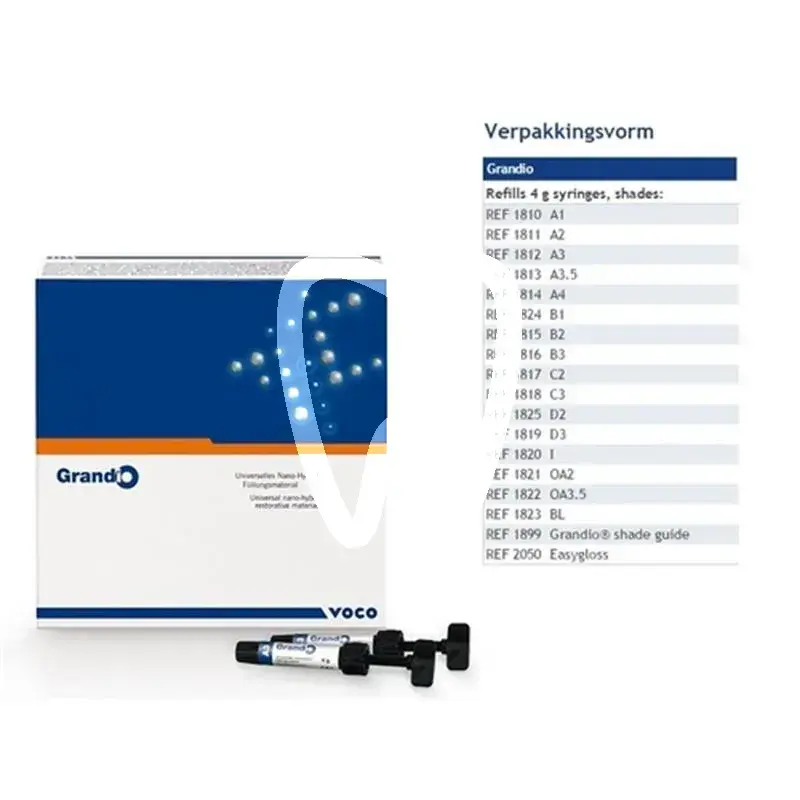 Grandio a4 seringue 4g composites et accessoires voco gmbh