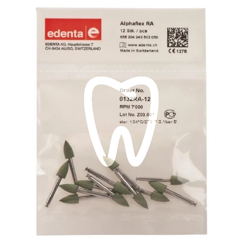 Greenie midipointe alphaflex 0132 ra-12 x12pcs matériel de polissage edenta