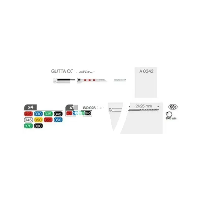 Gutta-condensor 242 060 21mm 4pcs endodontie dentsply sirona