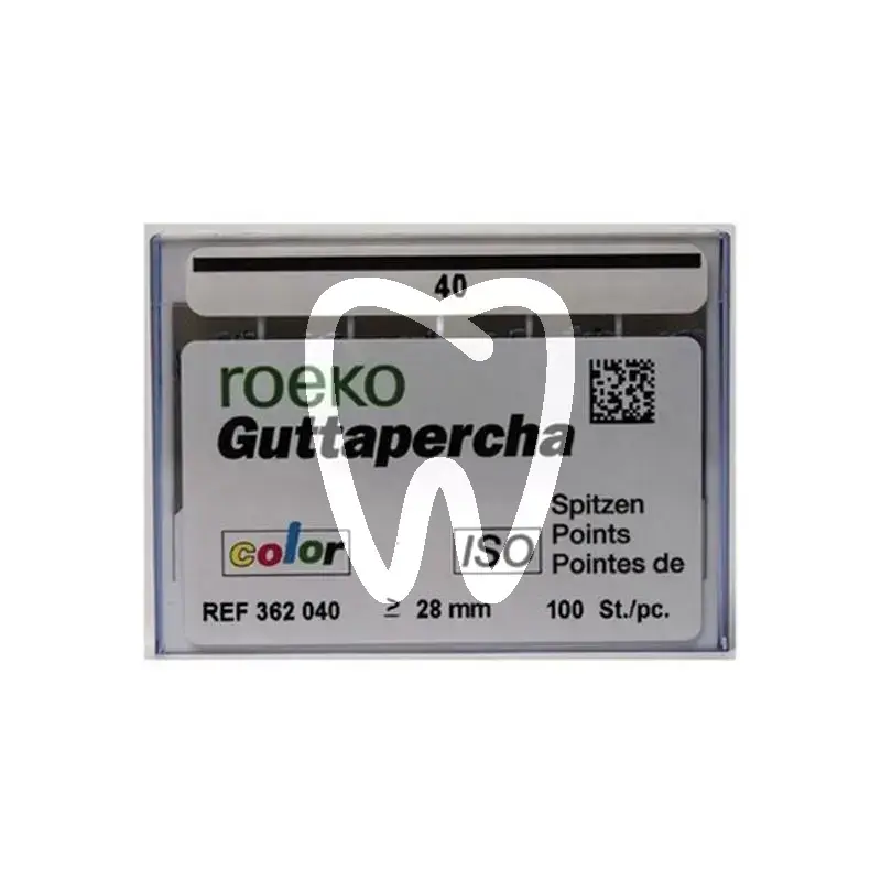 Guttapercha pointes color iso 40, 100pcs endodontie roeko
