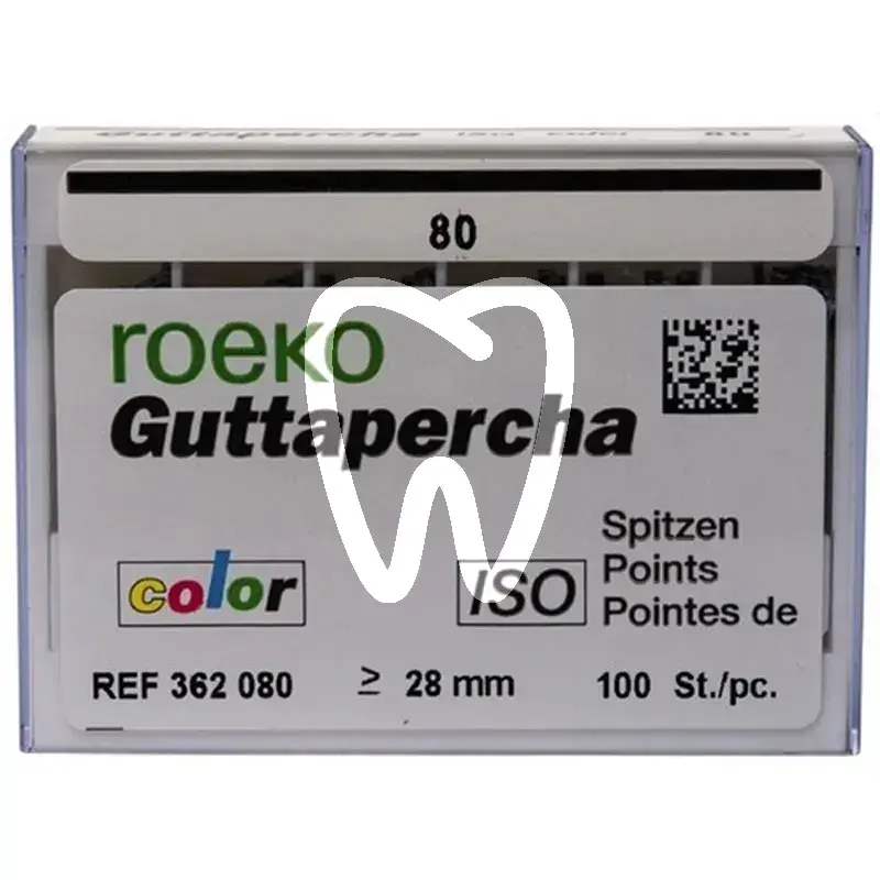 Guttapercha pointes color iso 80, 100pcs endodontie roeko
