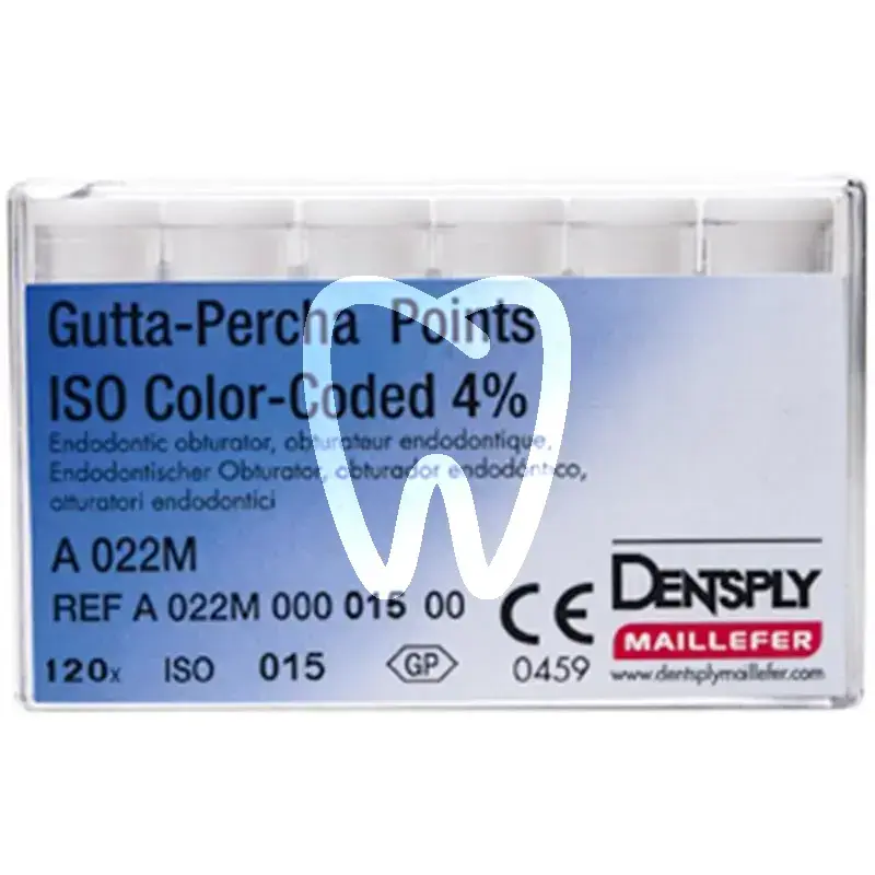 Guttapercha pointes coul. 22m .04/015 120pcs endodontie dentsply sirona