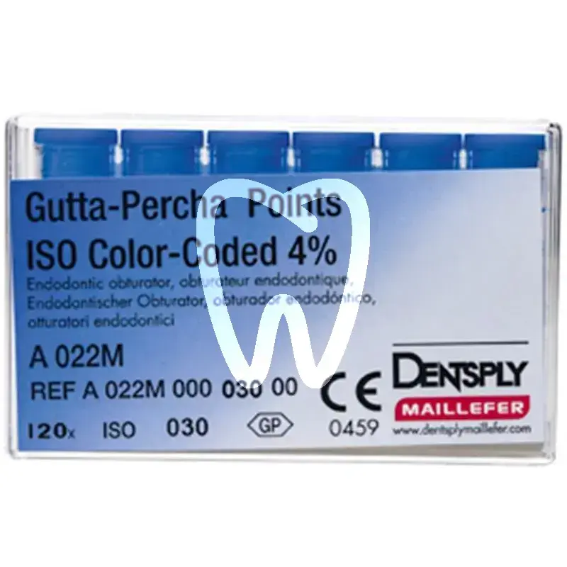 Guttapercha pointes coul. 22m .04/030 120pcs endodontie dentsply sirona