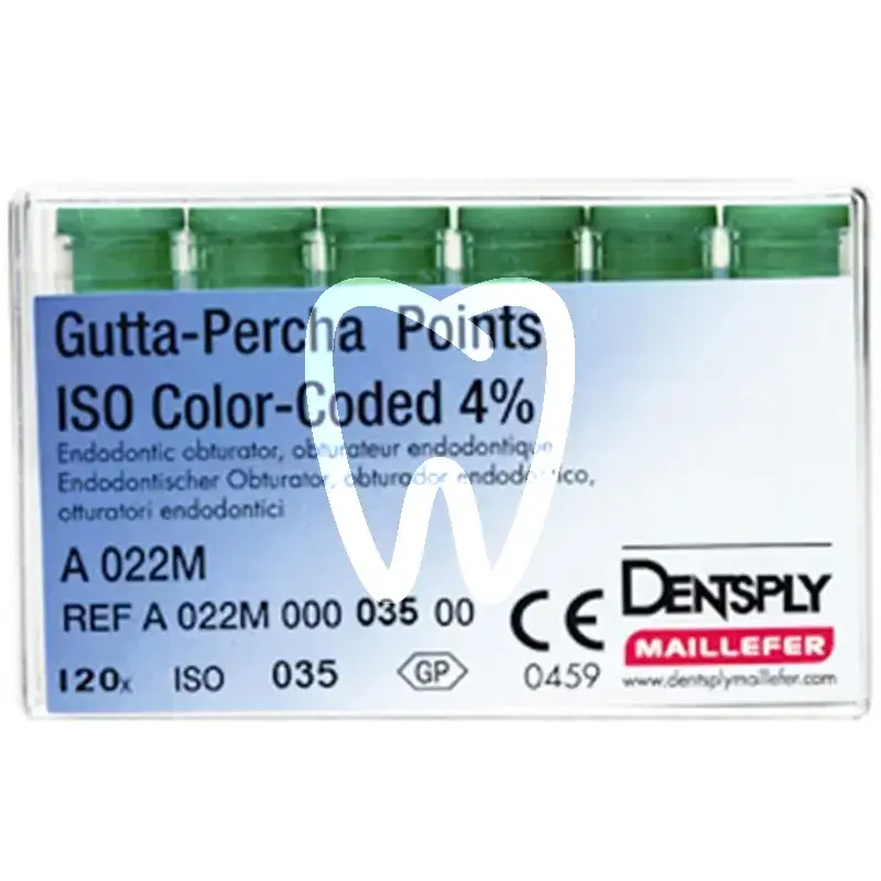 Guttapercha pointes coul. 22m .04/035 120pcs endodontie dentsply sirona