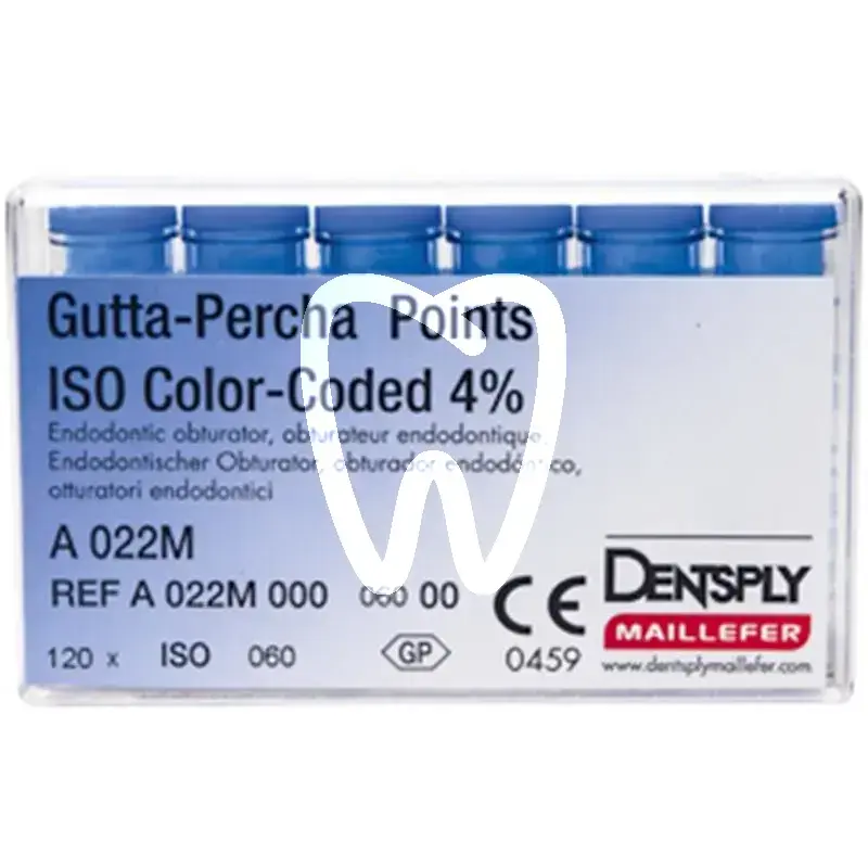 Guttapercha pointes coul. 22m .04/060 120pcs endodontie dentsply sirona