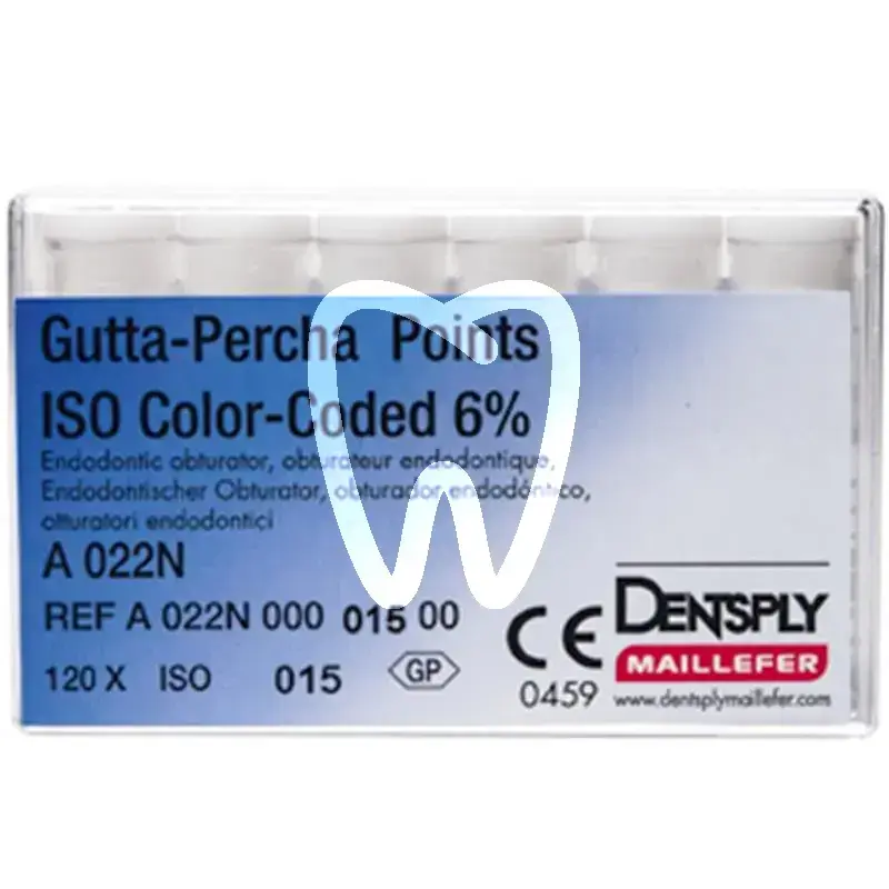 Guttapercha pointes coul. 22n .06/015 120pcs endodontie dentsply sirona