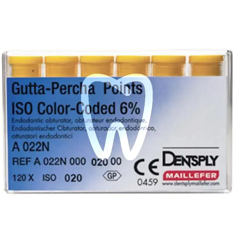 Guttapercha pointes coul. 22n .06/020 120pcs endodontie dentsply sirona