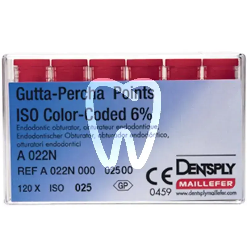 Guttapercha pointes coul. 22n .06/025 120pcs endodontie dentsply sirona