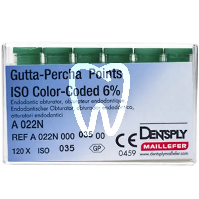 Guttapercha pointes coul. 22n .06/035 120pcs endodontie dentsply sirona