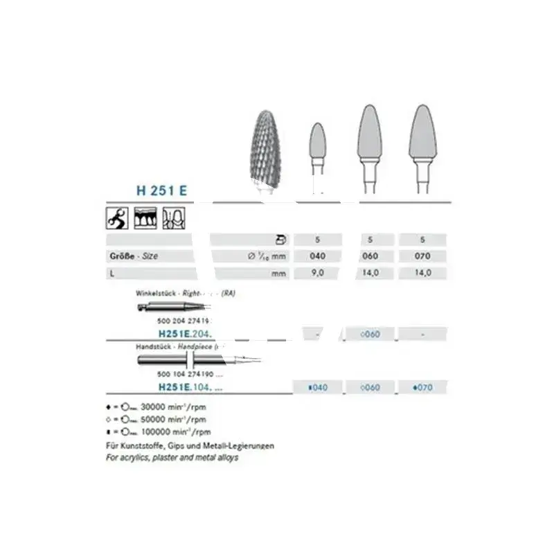 H251e/060 ra x1st. - h251e.204.060 /1 fraises komet