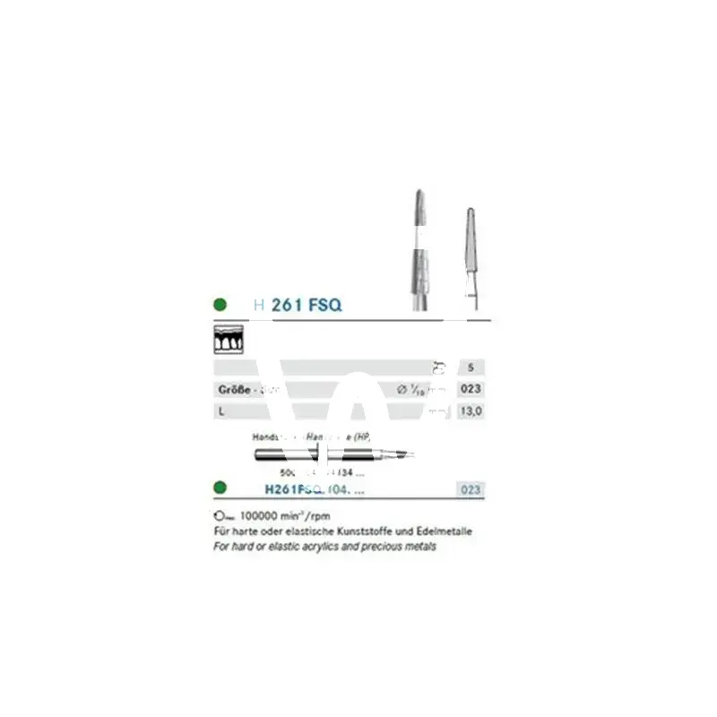 H261fsq/023 hp x5st. - h261fsq.104.023 fraises komet