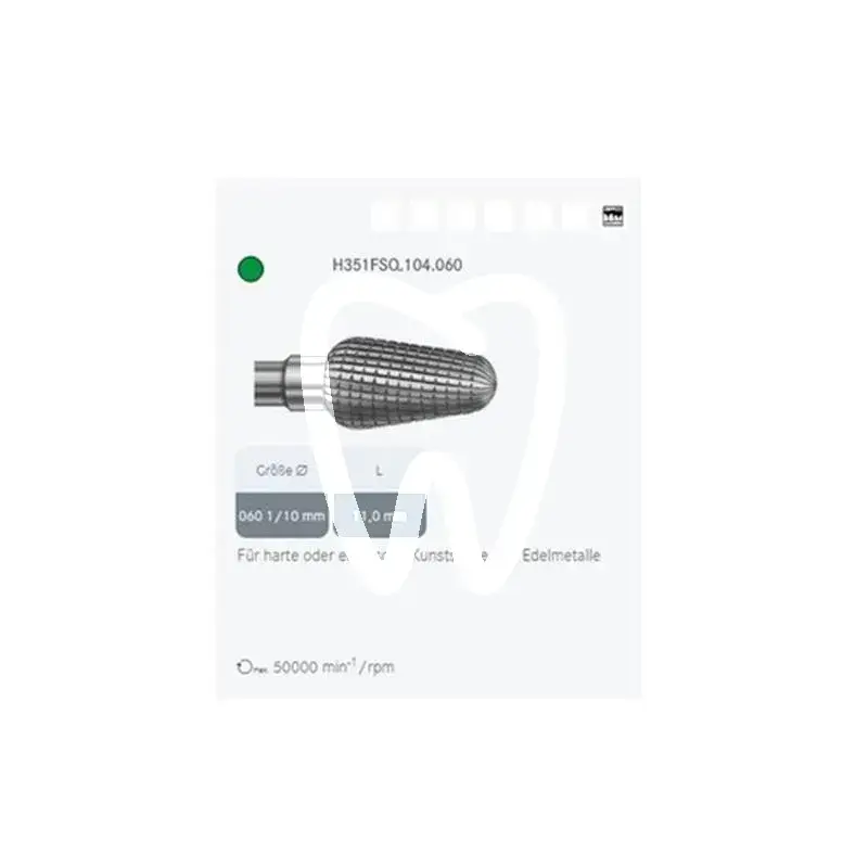 H351fsq/060 hp x5st. - h351fsq.104.060 fraises komet
