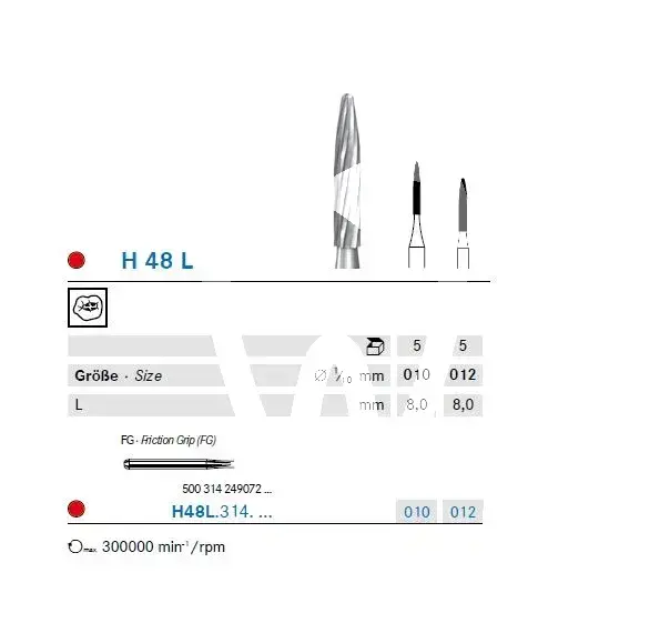 H48lf/012 fg x5st. - h48lf.314.012 fraises komet