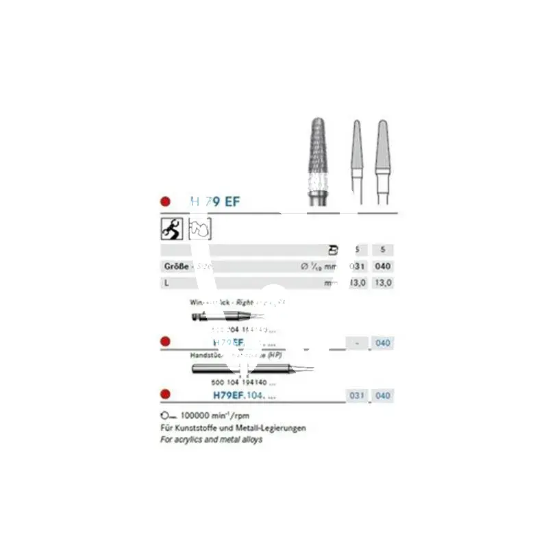 H79ef/040 hp x1st. - h79ef104040 fraises komet