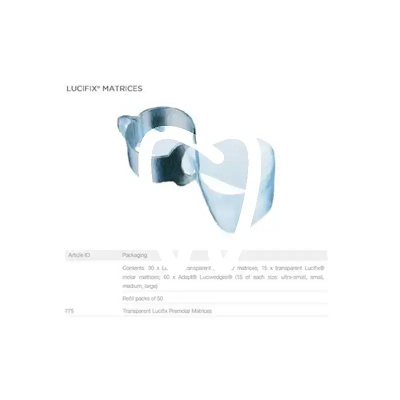 Hawe lucifix matrice molaire transparent, 50pcs matrices et coins kerrhawe