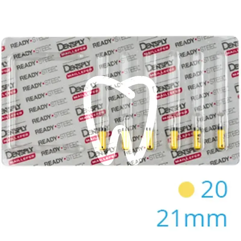 Hedström readysteel 16d 20 21mm 6pcs endodontie dentsply sirona