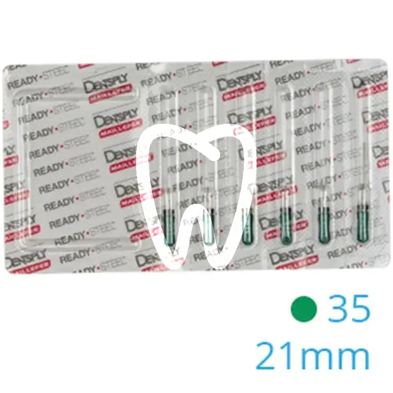 Hedström readysteel 16d 35 21mm 6pcs endodontie dentsply sirona