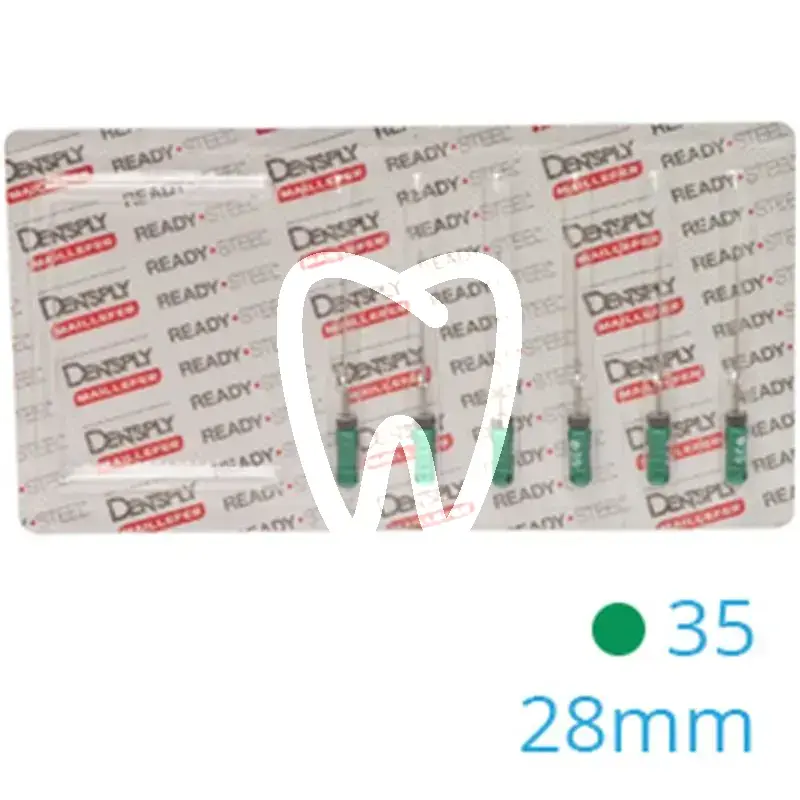 Hedström readysteel 16d 35 28mm 6pcs endodontie dentsply sirona