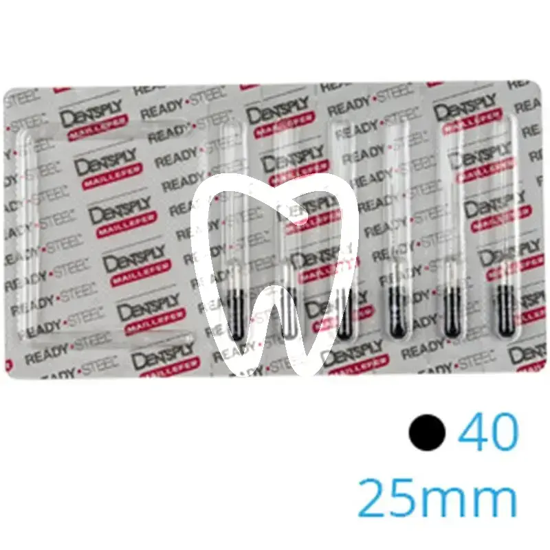 Hedström readysteel 16d 40 25mm 6pcs endodontie dentsply sirona