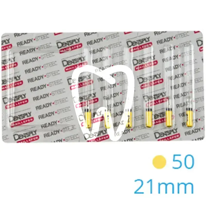 Hedström readysteel 16d 50 21mm 6pcs endodontie dentsply sirona