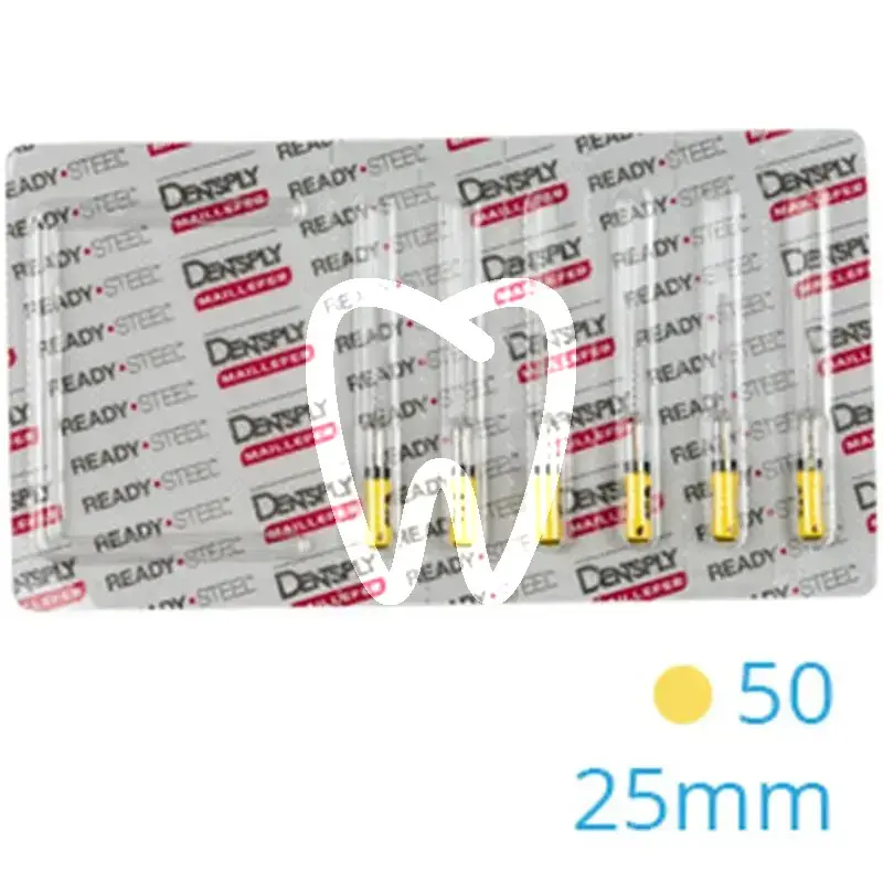 Hedström readysteel 16d 50 25mm 6pcs endodontie dentsply sirona