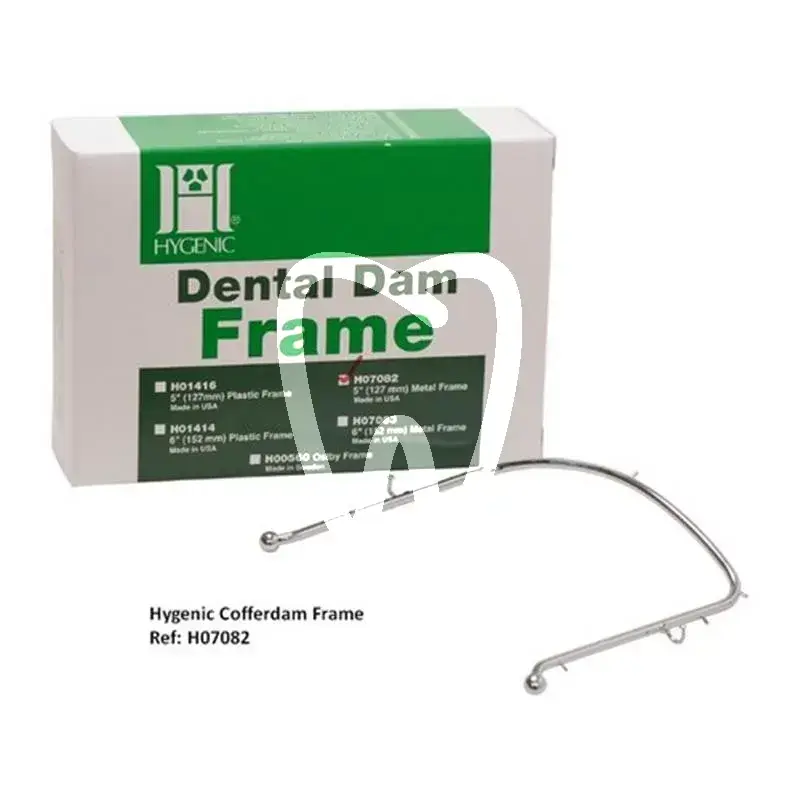 Hygenic cadre à digue métal en u, 127mm digue coltene
