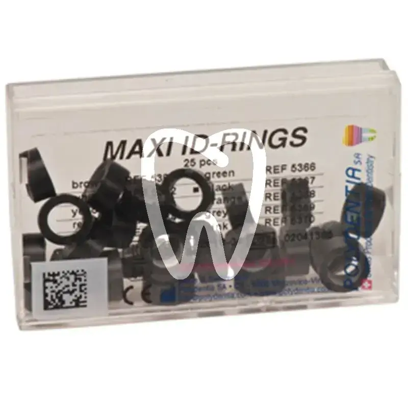 Id-ring anneau de marquage noir maxi, 25pcs instruments polydentia