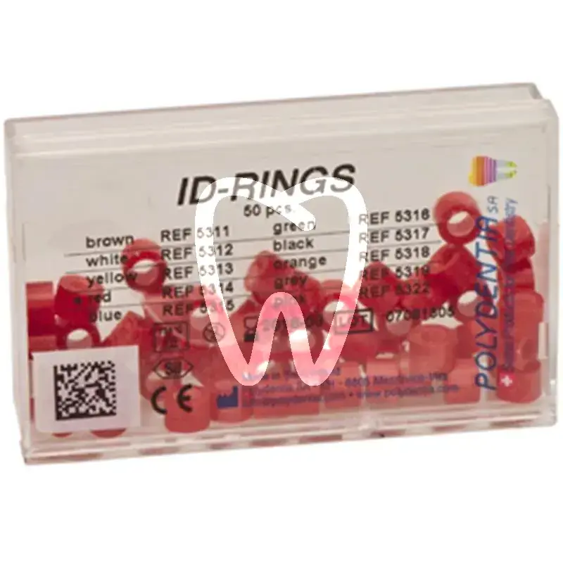 Id-ring anneau de marquage rouge, 50pcs instruments polydentia