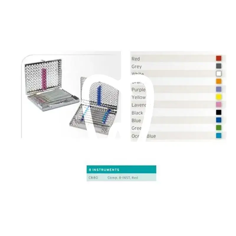 Ims druckschiene rot f. 8 instr. st instruments hu friedy