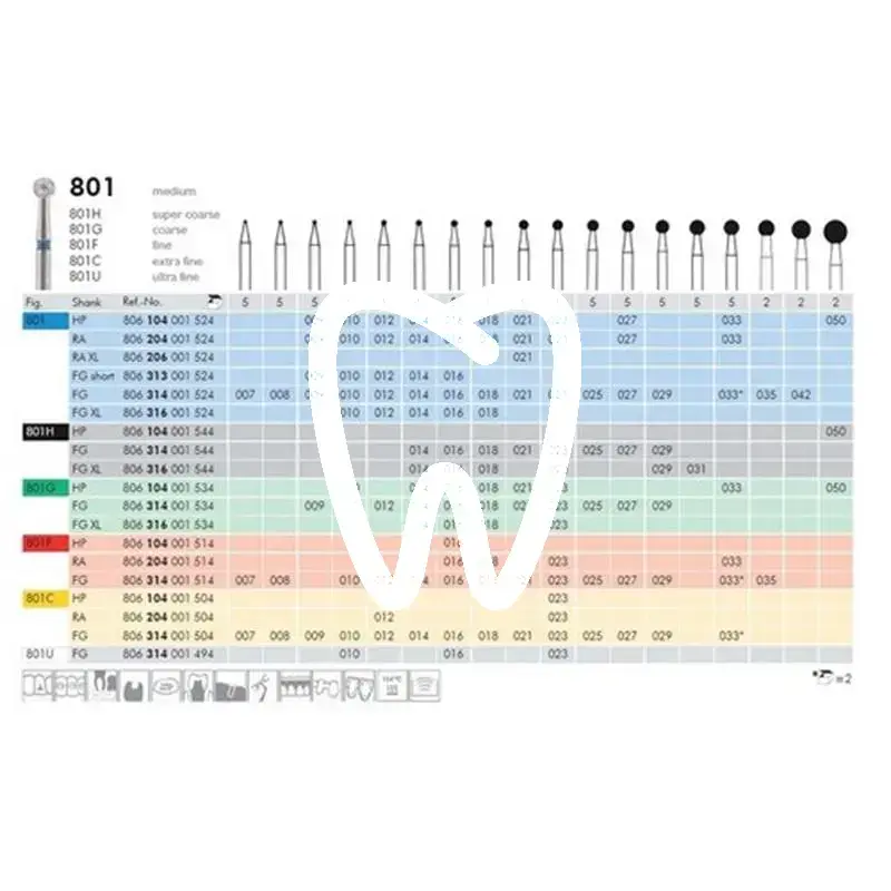 Intensiv diamant fg 801 010  106µm 6st fraises hager&meisinger