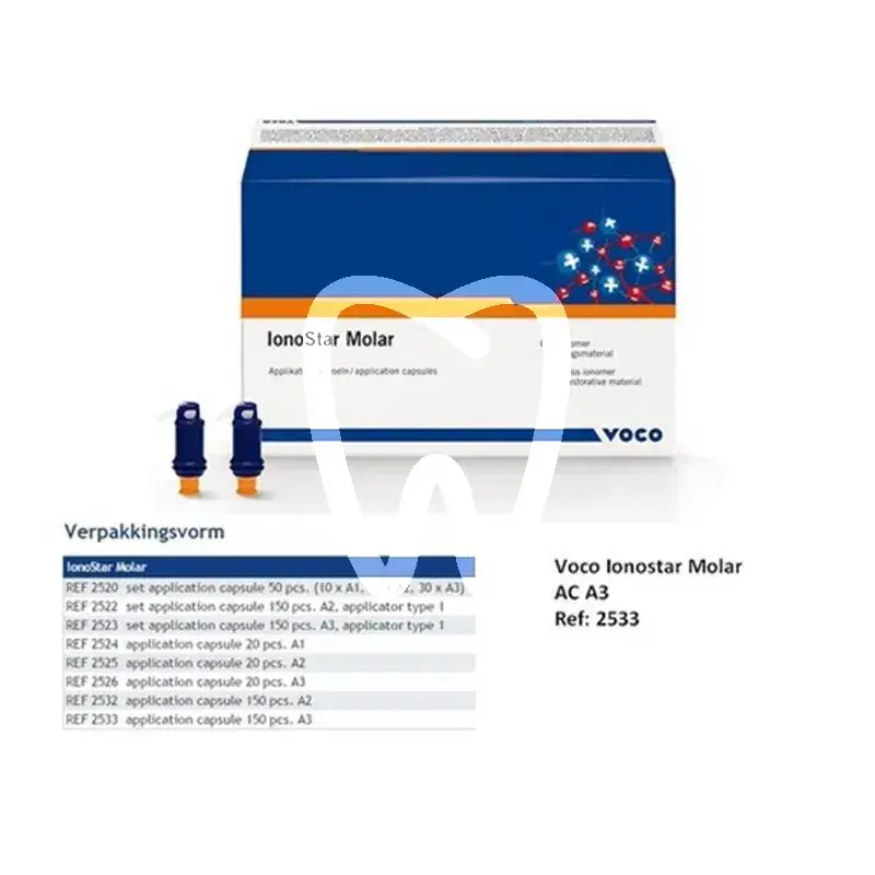 Ionostar mo.caps a3 150st+easy glaze 5ml ciments voco gmbh