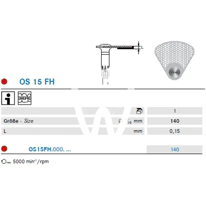Ipr oscillerende schijf os15fh - os15fh.000.140 matériel de polissage komet